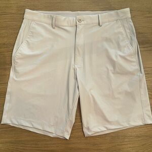 Greg Norman Collection Light Tan Flat Front Shorts